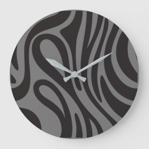 African Zebra Effect Clock.Nature and Minimalist Large Clock