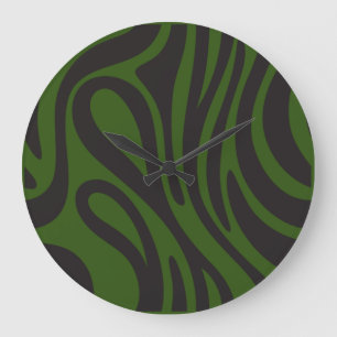 African Zebra Effect Clock.Nature and Minimalist Large Clock