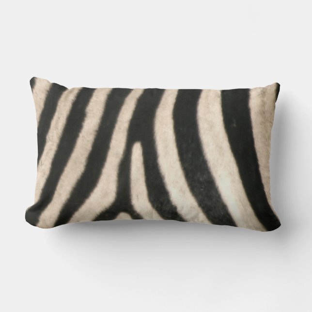 African Zebra Print,  Wildife, Safari Decor, Lumbar Cushion (Front)