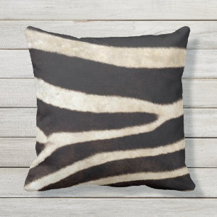African Zebra skin print design Outdoor Cushion