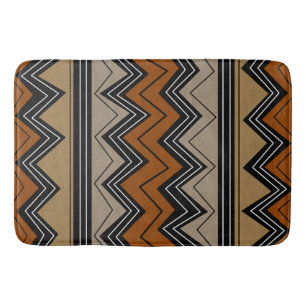 African Zigzags Pattern Bath Mat