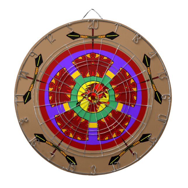 African Zuni Warrior Demon Doll Dartboard (Front)