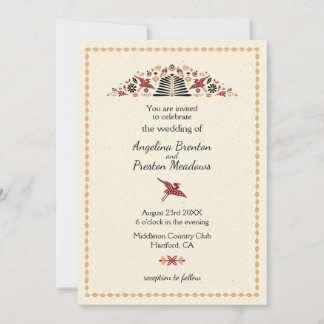Africana Modern Africa Design Wedding Invitation