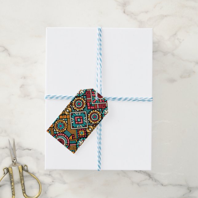 Africana Vibrance Essence Gift Tags (With Twine)