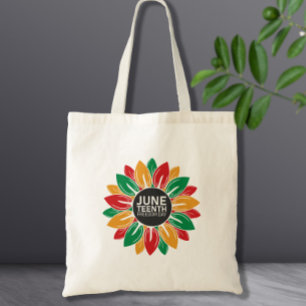 AfricanAmerican Black History Juneteenth Sunflower Tote Bag