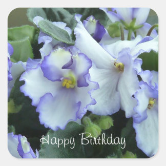 Africann Violet Happy Birthday stickers