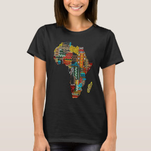 Africans Dashiki Pattrens Black History Month Tee