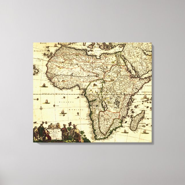 AfricaPanoramic MapAfrica 2 Canvas Print (Front)