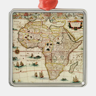 AfricaPanoramic MapAfrica 2 Metal Tree Decoration