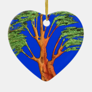 Africa's Acacia Beauty: Serengeti Serenity. Ceramic Tree Decoration