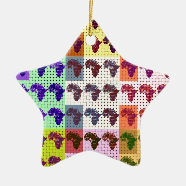 Africas Ceramic Tree Decoration (Front)