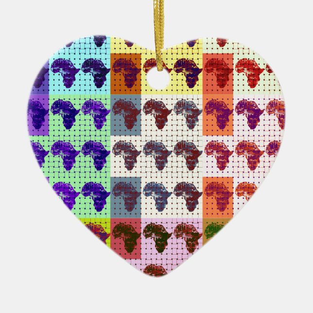 Africas Ceramic Tree Decoration (Front)