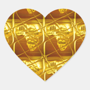 Africa's Golden Promise Heart Sticker