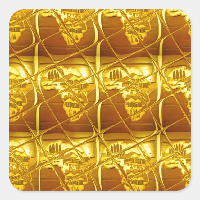 Africa's Golden Promise Square Sticker (Front)