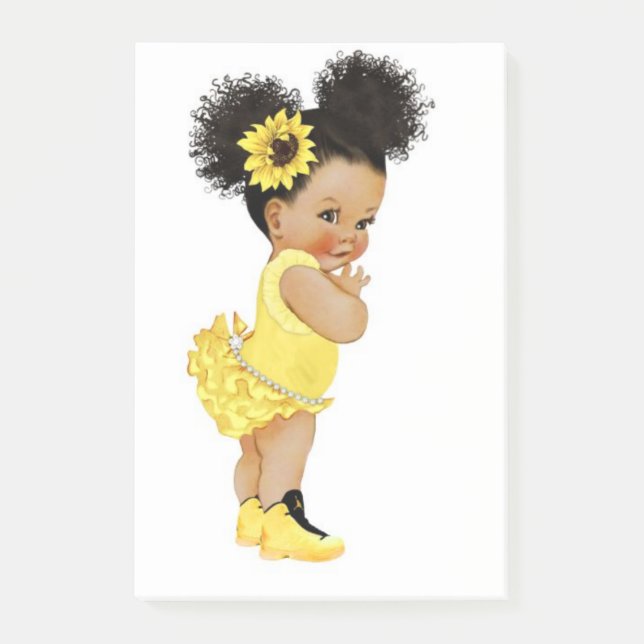 Africian american sunflower baby girlPost-It Notes (Front)