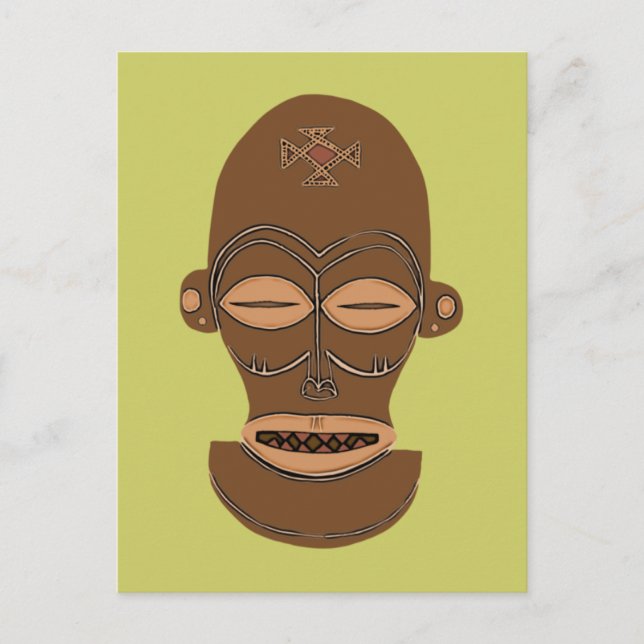 Afrika Africa Maske Mask Djokwe Postcard (Front)