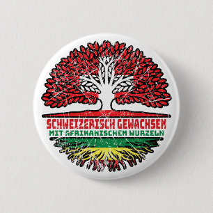 Afrika Afrikanisch Schweizer Schweiz Baum Wurzel 6 Cm Round Badge