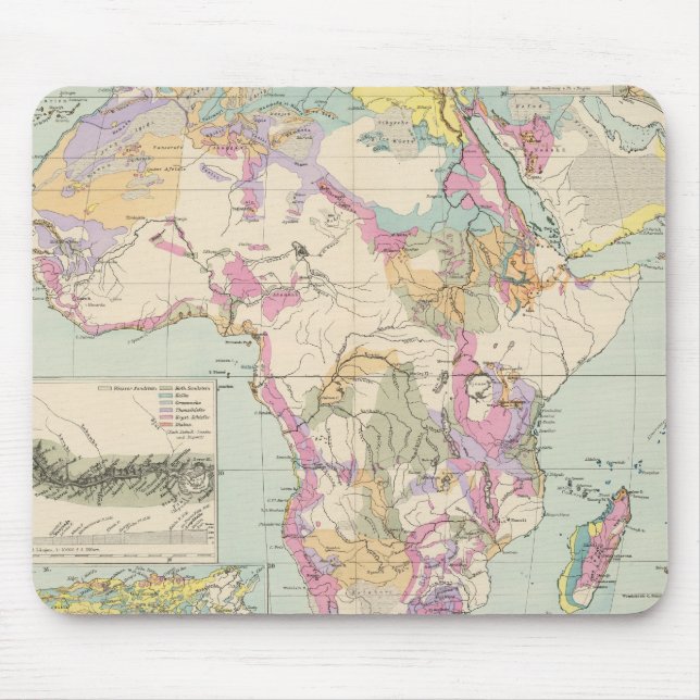 Afrika - Atlas Map of Africa Mouse Mat (Front)