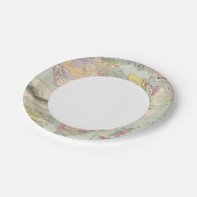 Afrika - Atlas Map of Africa Paper Plate (Angled)