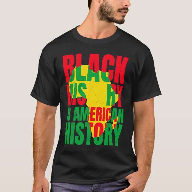 Afrika Black History American History USA African T-Shirt (Front)