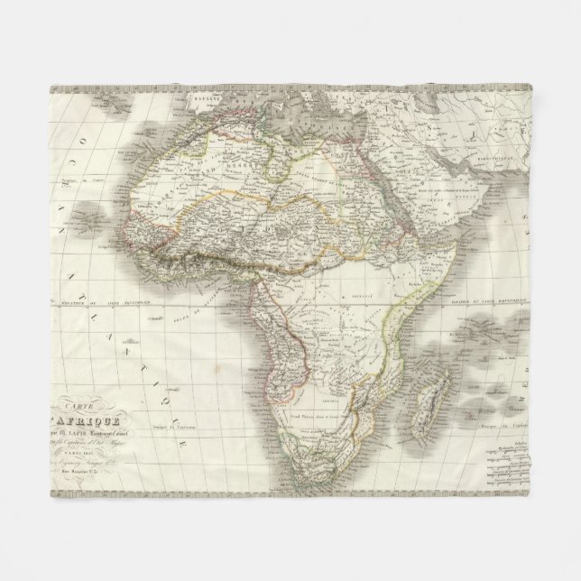 Afrique - Africa Fleece Blanket (Front (Horizontal))