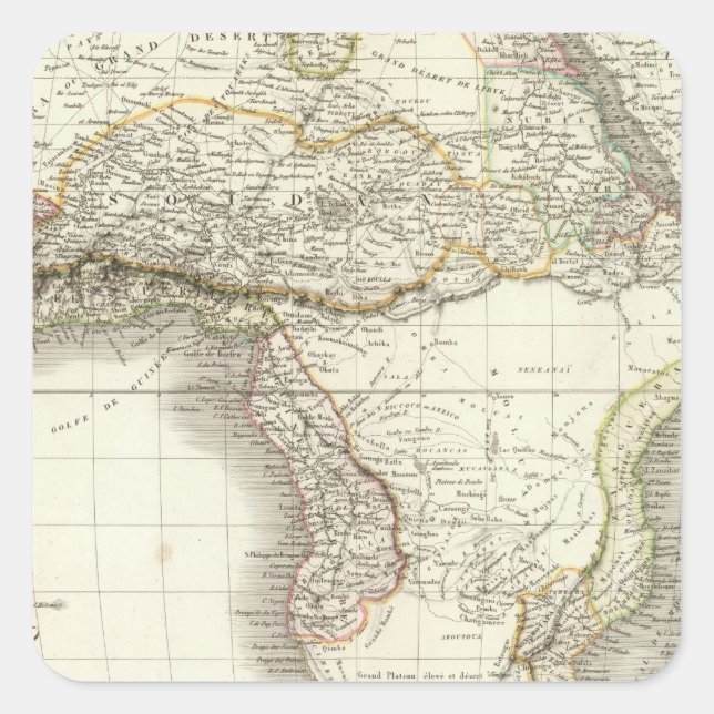 Afrique - Africa Square Sticker (Front)