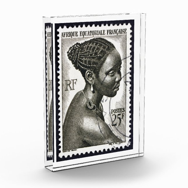 Afrique art travel French Francaise “postage stamp Photo Block (Left)