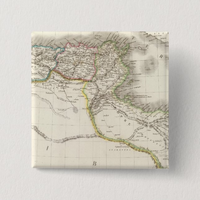 Afrique Propre - Africa Atlas Map 15 Cm Square Badge (Front)