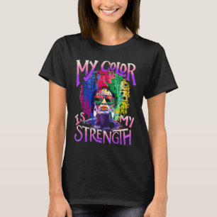 Afro African American Women Black Pride Melanin Qu T-Shirt