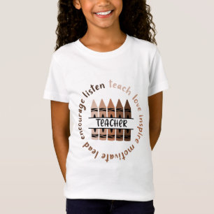 Afro African Black History Month Melanin Teacher T-Shirt