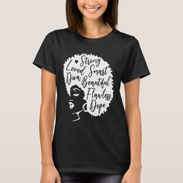 Afro African Girl Melanin Girl Strong T-Shirt (Front)
