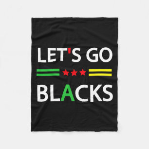 Afro American Afrocentric Black History Lets Go B Fleece Blanket
