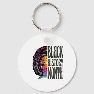 Afro American Black History Month And Juneteenth P Key Ring