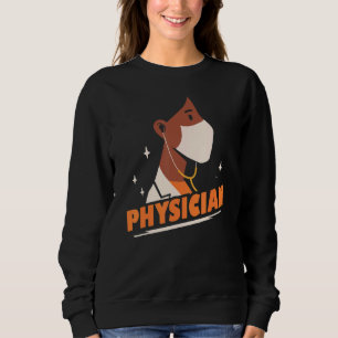 Afro American Physician Mum Student Md Doctor Moth Sweatshirt