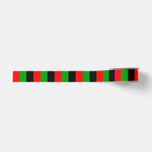 afro american USA Malawi flag stripes pattern blac Grosgrain Ribbon