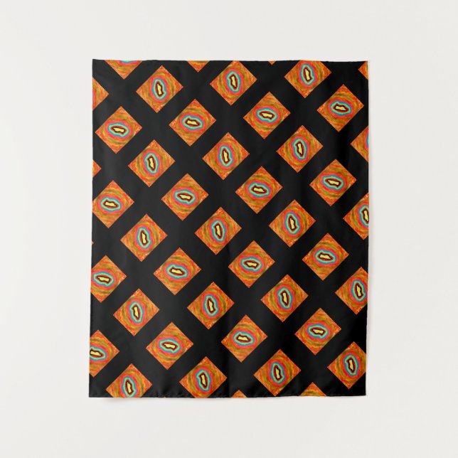 AFRO ART ABORIGINAL TYPE DESIGN TAPESTRY (Front)