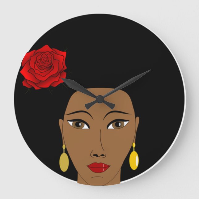 Afro Beauty Wall Clock (Front)