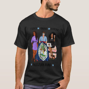 Afro-Belizean Aunt Patriotic Belise Woman Proud St T-Shirt