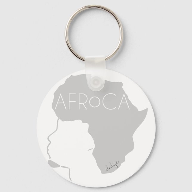 Afro Black Natural Hair Key Ring (Front)