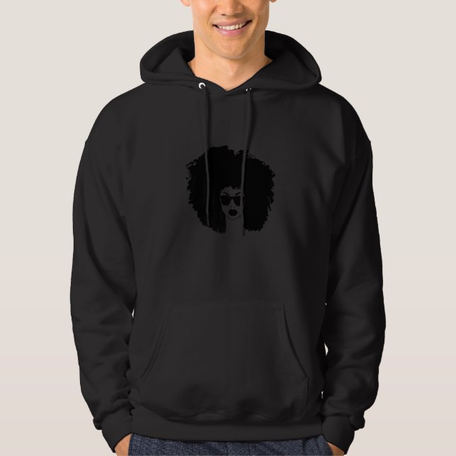 Afro Black Woman Black History Month African Ameri Hoodie (Front)