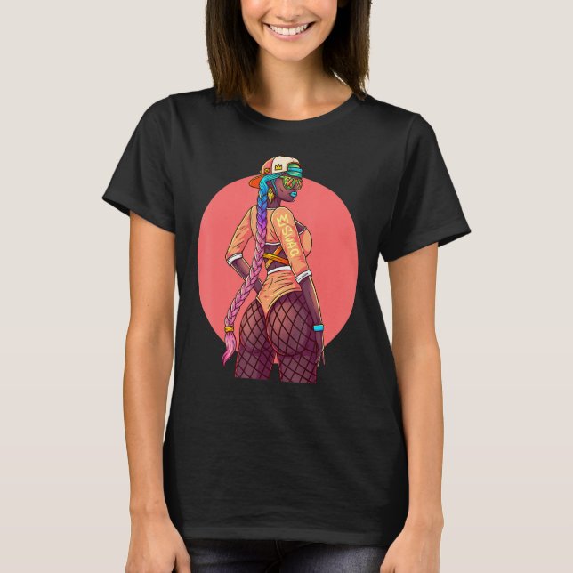 Afro Black Woman Black History Month African Ameri T-Shirt (Front)
