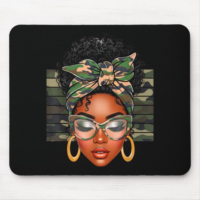 Afro Black Women African American Black History Mo Mouse Mat (Front)
