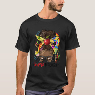 Afro Black Women Daycare Teacher Life First Day Of T-Shirt