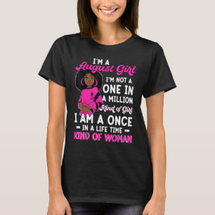 Afro Black Women Queen Leo Virgo Birthday I'm A Au T-Shirt