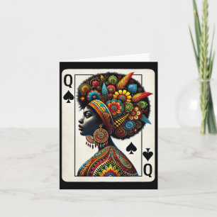 Afro Black Women Queen Spades African Roots Black  Card