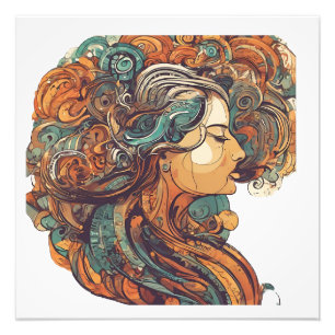 Afro Boho Queen – Colorful Artistic Photo Print