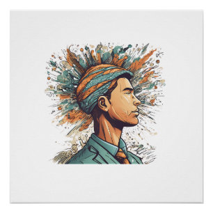 Afro Boho Queen – Colorful Artistic Poster