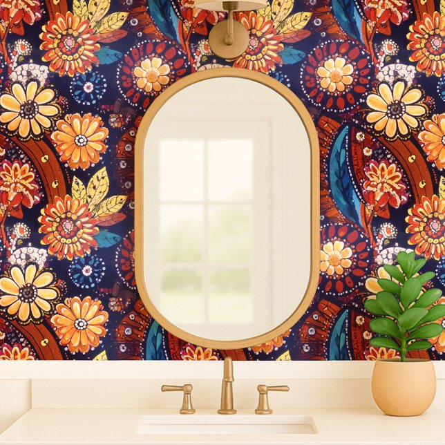Afro Boho Wall Art Colorful Chic Afrohemian (Afro Boho Wall Art Colorful Chic Afrohemian Wallpaper)