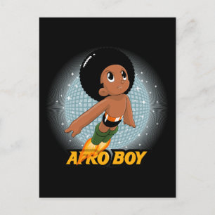 Afro Boy Postcard