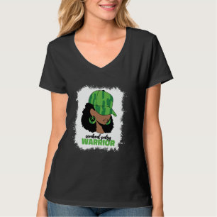 Afro Cerebral Palsy Warrior Women Mum Cp Awareness T-Shirt